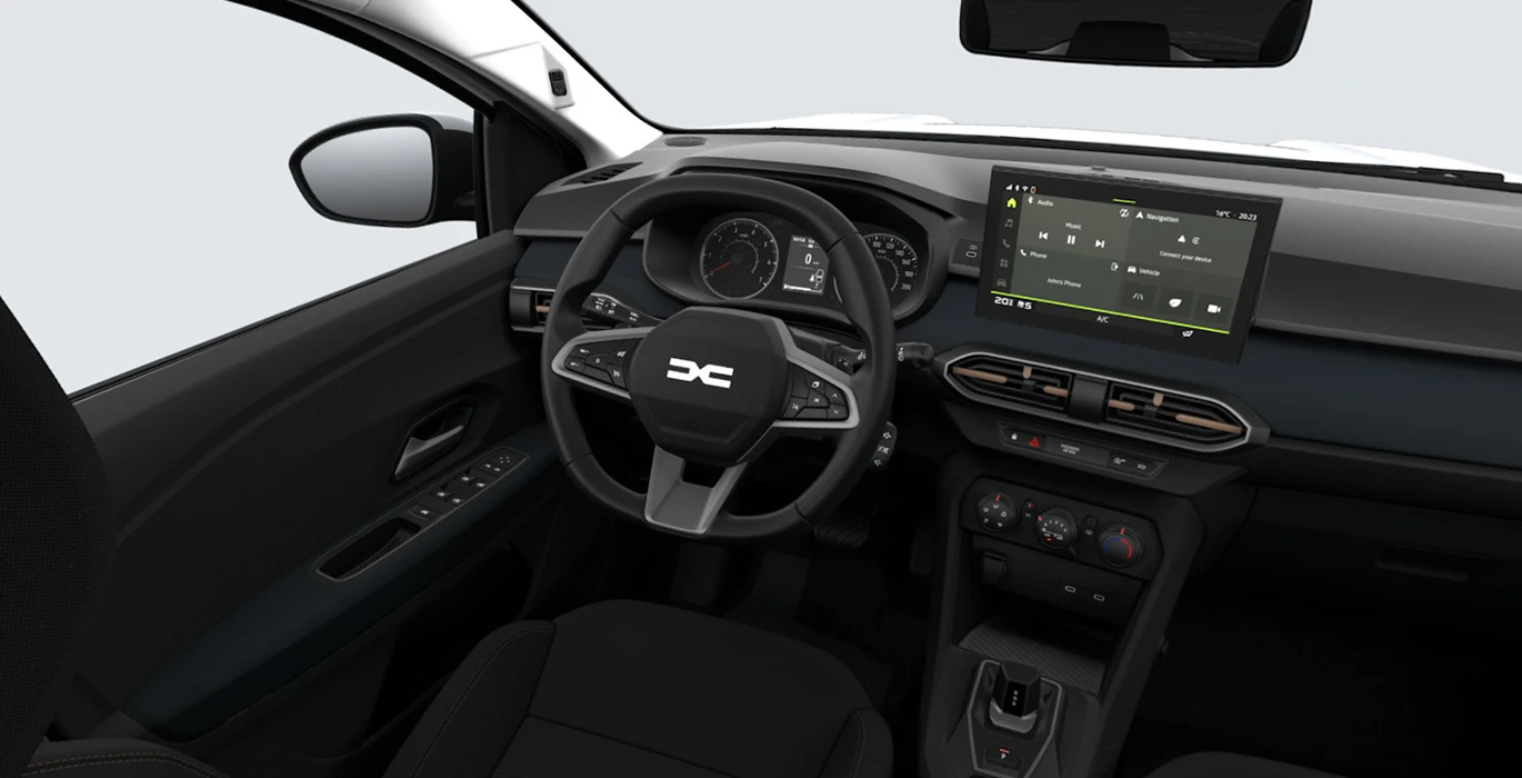 Dacia Sandero Stepway Expression ECO-G 120 AT 3 Dacia Sandero Stepway Expression ECO G 120 AT interior delantera | Avanti Renting