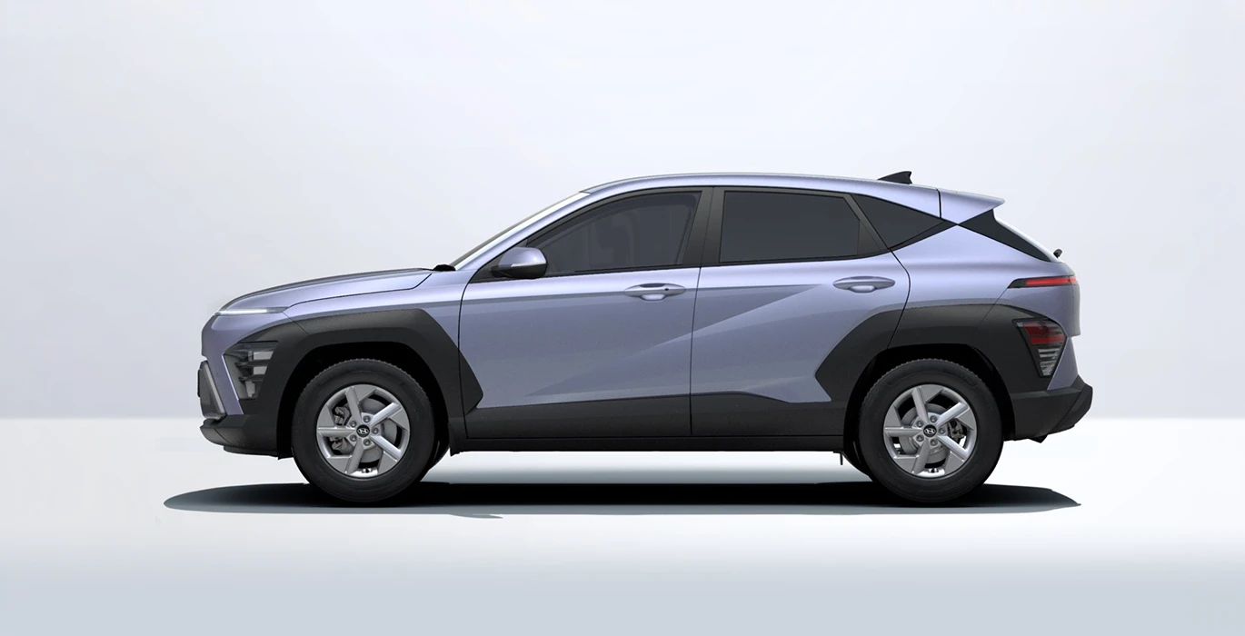 Hyundai Kona HEV 1.6GDI 138CV DT Maxx 2 Hyundai Kona HEV 1.6GDI 138CV DT Maxx lateral azul | Avanti Renting