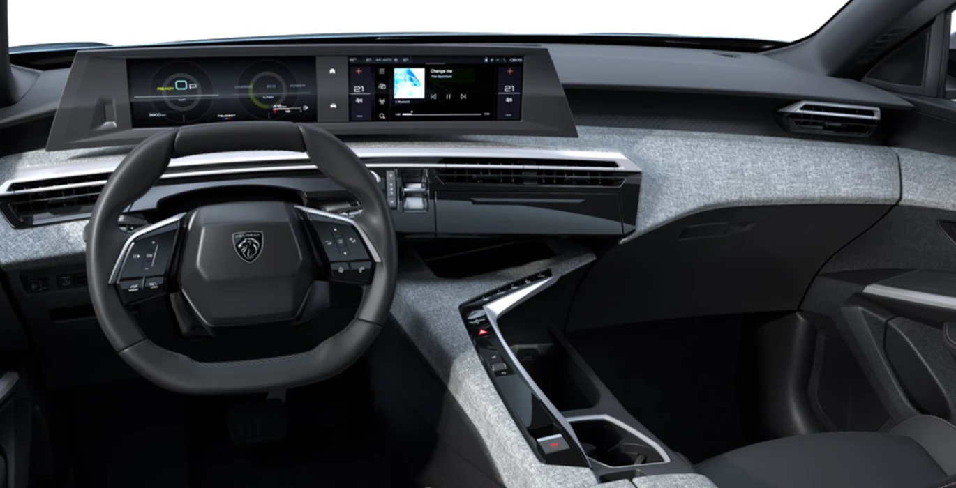 PEUGEOT 3008 ALLURE HYBRID 145 e-DCS6 (AUTOMÁTICO) 2 PEUGEOT 3008 ALLURE HYBRID 145 e DCS6 AUTOMATICO interior delantera | Avanti Renting