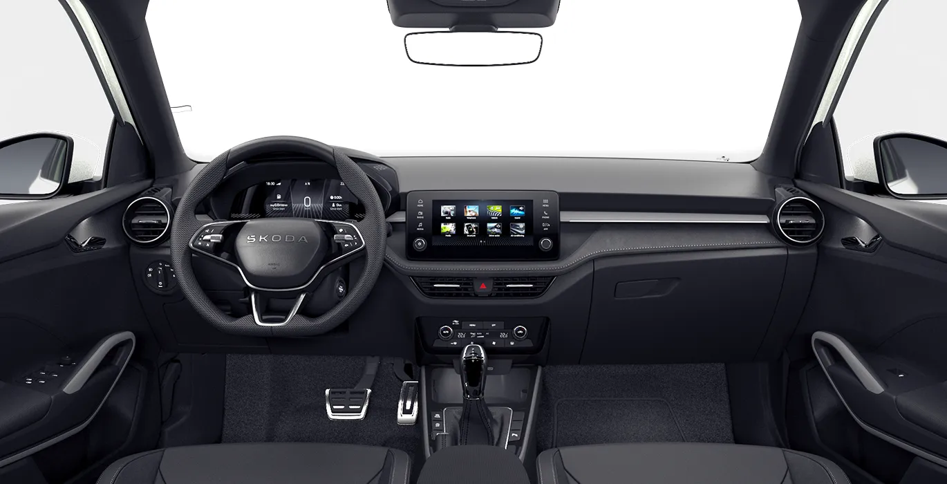 Skoda Fabia 1.5 TSI 110kW 150CV DSG Plus interior delantera | Avanti Renting