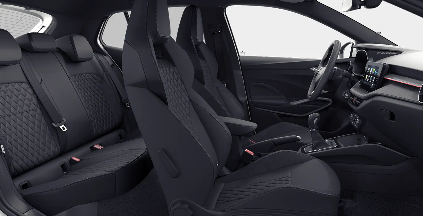 Skoda Fabia 1.5 TSI 110kW 150CV DSG Plus interior trasera | Avanti Renting