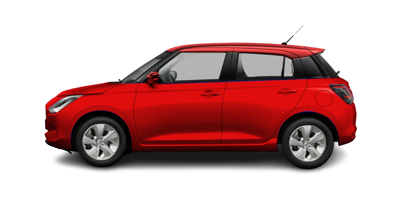 SUZUKI SWIFT 1.2 S2 MILD HYBRID (MANUAL) 1 SUZUKI SWIFT 1.2 S2 MILD HYBRID MANUAL lateral rojo | Avanti Renting
