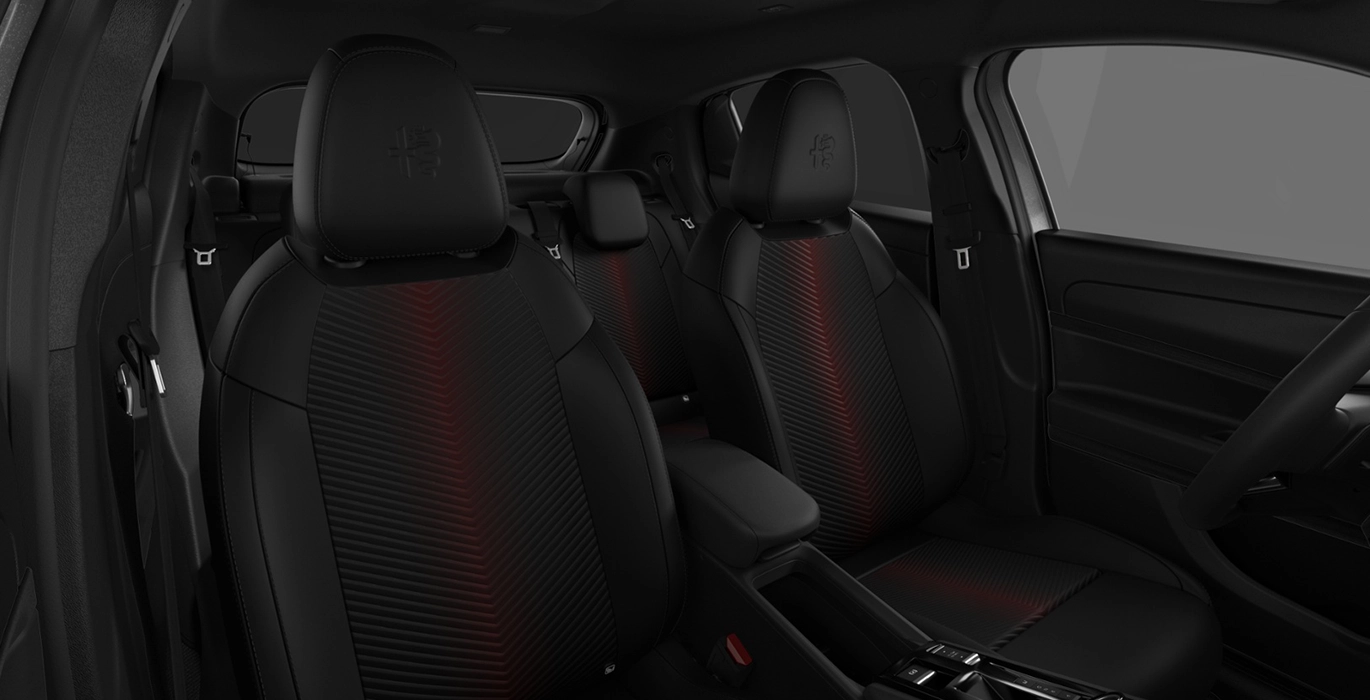 ALFA ROMEO Junior Ibrida interior trasera | Avanti Renting