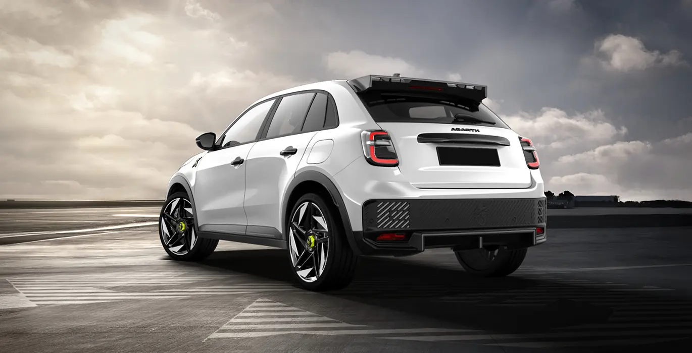 Abarth 600e Turismo 1 Abarth 600e Turismo trasera | Avanti Renting