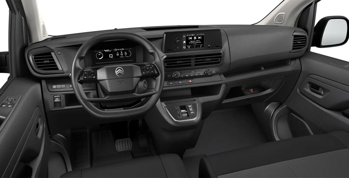 CITROEN E Jumpy Furgon Talla M 75kWh interior delantera | Avanti Renting