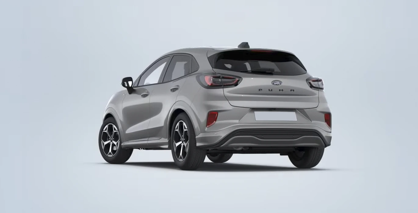 FORD Puma 1.0 EcoBoost MHEV ST-Line 125 1 FORD Puma 1.0 EcoBoost MHEV ST Line 125 trasera gris | Avanti Renting