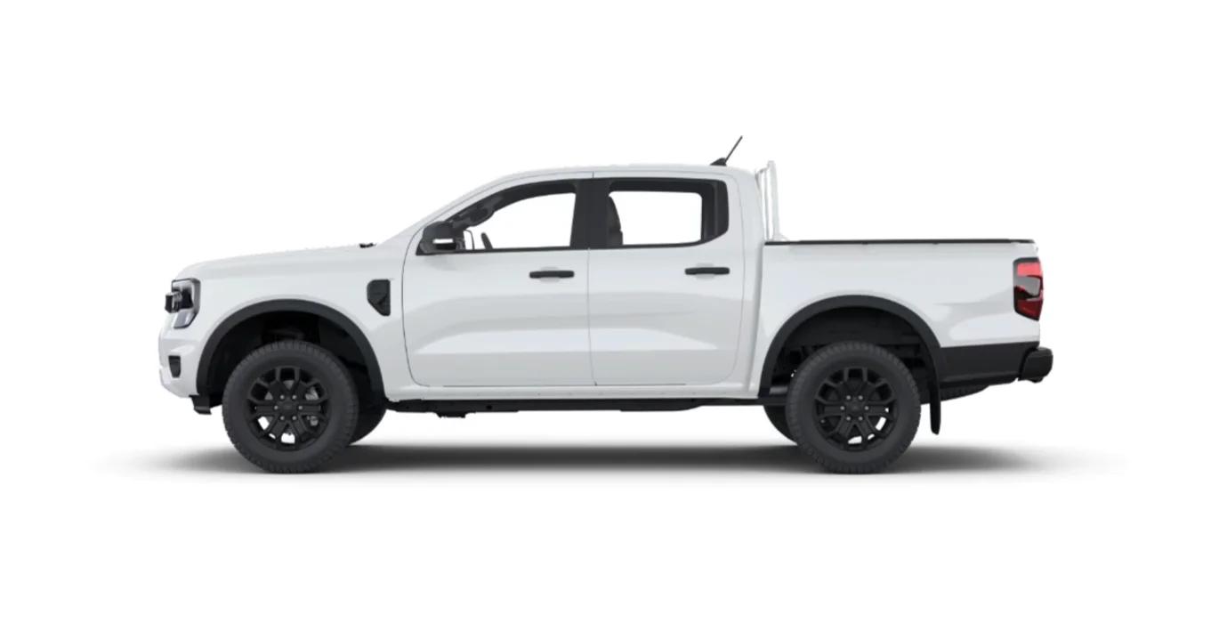Ford Ranger 3.0 Ecoblue V6 E awd Doble Cabina XLT Automatico lateral blanco | Avanti Renting