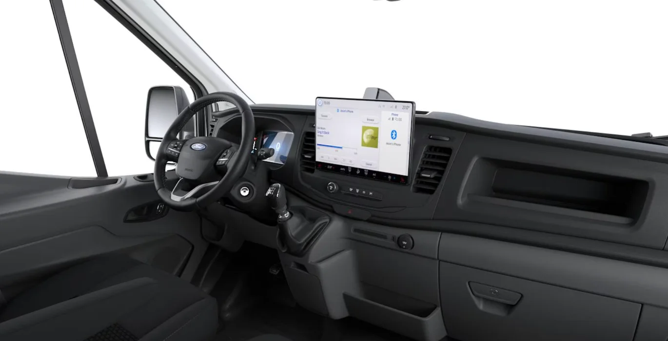 Ford Transit 350 L2 Trend N1 EcoBlue 96kW FWD interior delantera | Avanti Renting