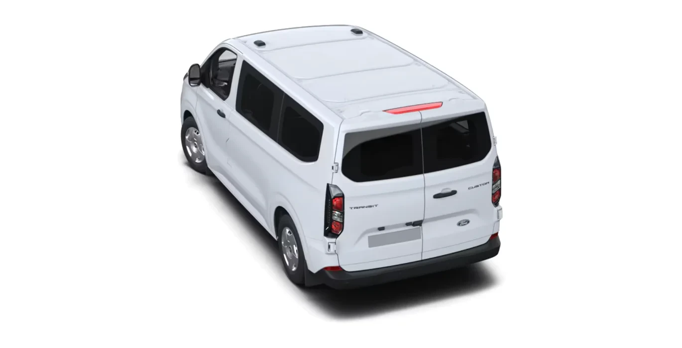 FORD TRANSIT CUSTOM Kombi 2.0 EcoBlue 100kW 320 L1 Trend 1 Ford Transit Custom Kombi 2.0 EcoBlue 100kW 320 L1 Trend trasera blanco | Avanti Renting
