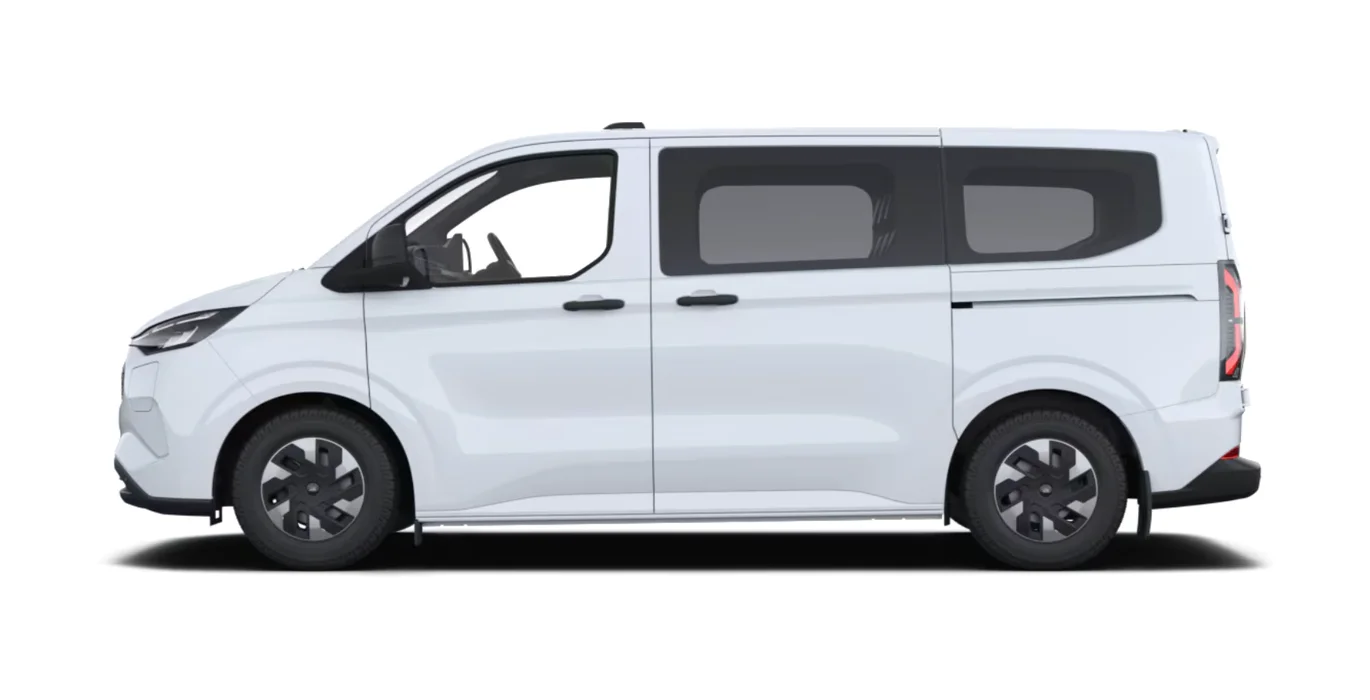 Ford Transit Custom Kombi BEV 83kWh 100kW 340 L1 Trend lateral blanco | Avanti Renting