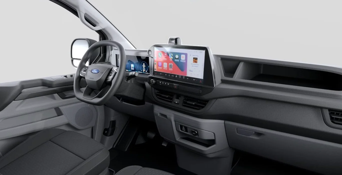 Ford Transit Custom Van 2.5 Duratec PHEV 171kW 320 L1 Trend interior delantera | Avanti Renting