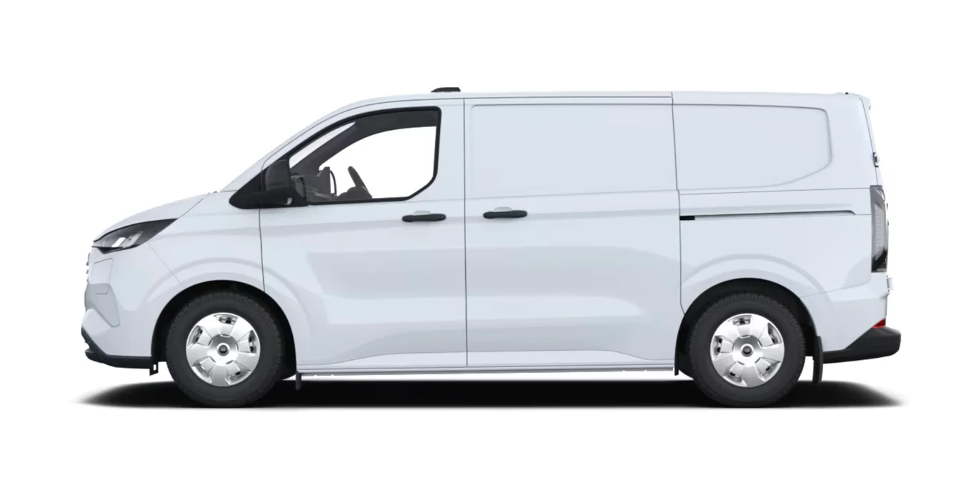 Ford Transit Custom Van 2.5 Duratec PHEV 171kW 320 L1 Trend lateral blanco | Avanti Renting