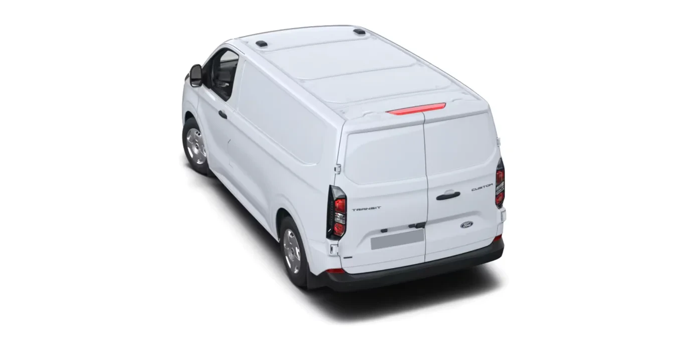 Ford Transit Custom Van 2.5 Duratec PHEV 171kW 320 L1 Trend trasera blanco | Avanti Renting