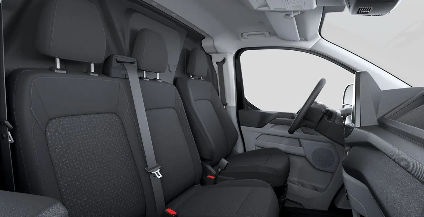 Ford Transit Custom Van 320L1 BEV Trend 136cv AT interior trasera | Avanti Renting