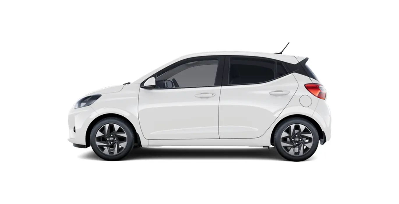 Hyundai i10 Klass 63cv MY25 blanco lateral | Avanti Renting