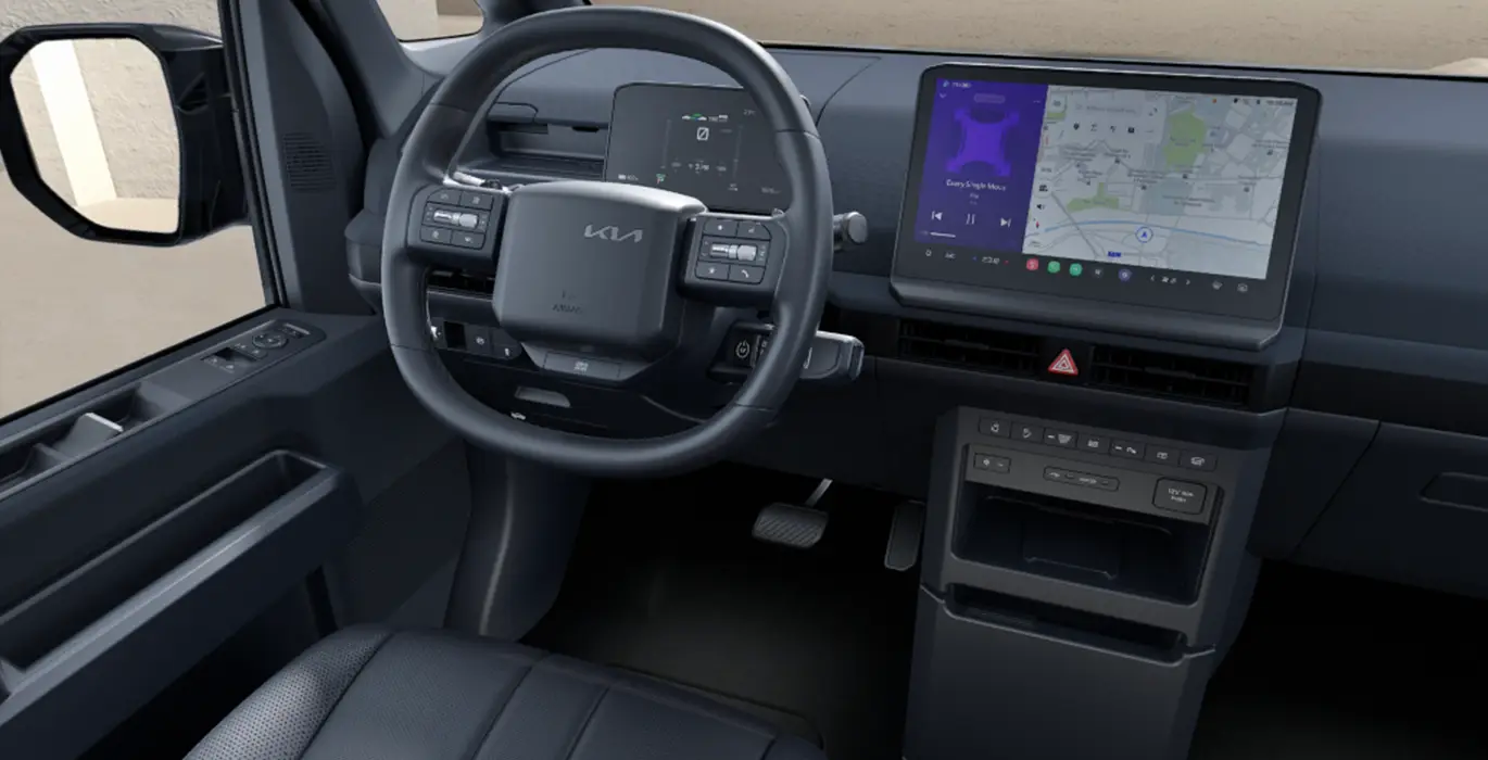 KIA PV5 Passenger L2H1 Long Range Plus interior delantera | Avanti Renting