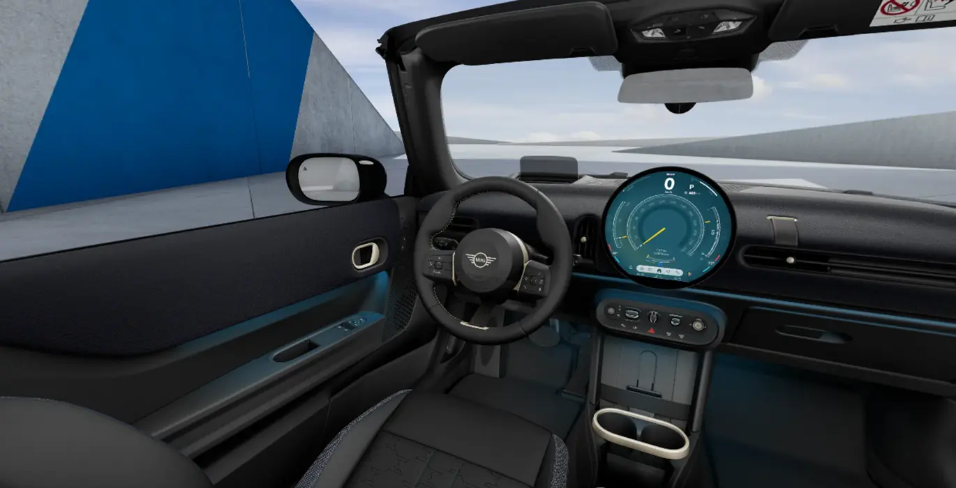 MINI Cooper C Cabrio Classic interior delantera | Avanti Renting
