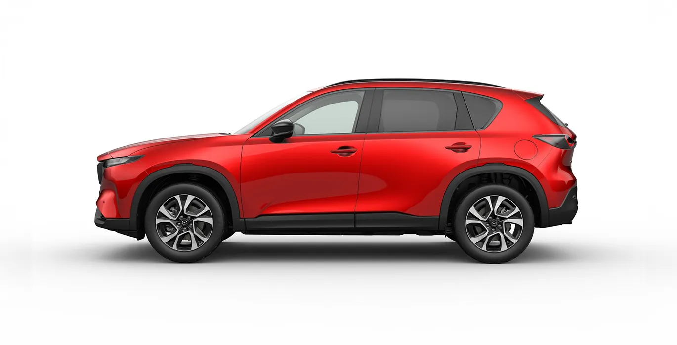 Mazda CX 5 2.5 Sky MHEV 141CV AT FWD Exclusive Line RED lateral | Avanti Renting