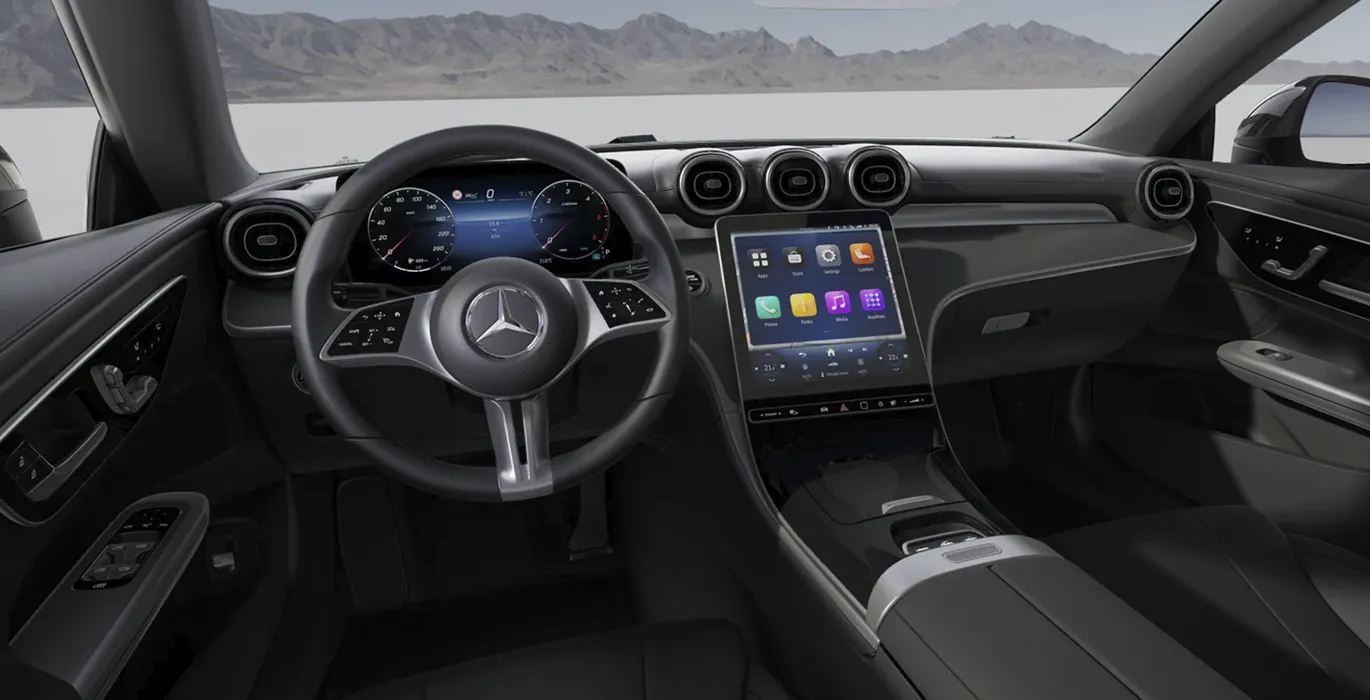 Mercedes Benz CLE Cabrio 200D interior delantera | Avanti Renting