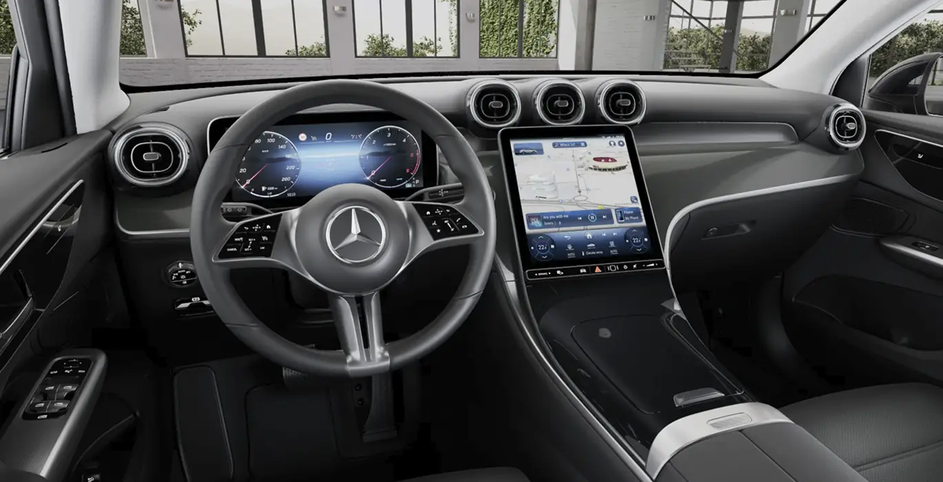 Mercedes Benz GLC Coupe 220D 4MATIC interior delantera | Avanti Renting