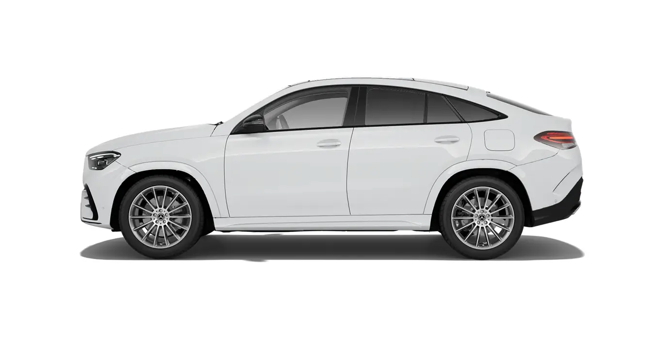 Mercedes Benz GLE 350de 4MATIC Coupe blanco lateral | Avanti Renting