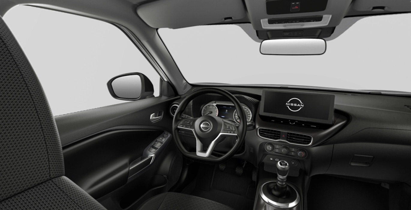 Nissan Juke 1.0 DIG T 114CV Acenta interior delantera | Avanti Renting