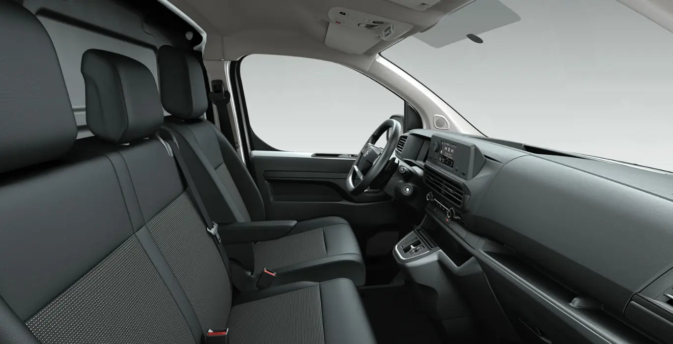 Opel Vivaro Furgon Electric 100kW Bateria 75 kWh VU interior delantera II | Avanti Renting
