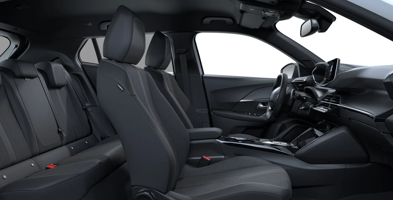PEUGEOT 2008 Allure Hybrid 145 eDCS6 interior trasera | Avanti Renting