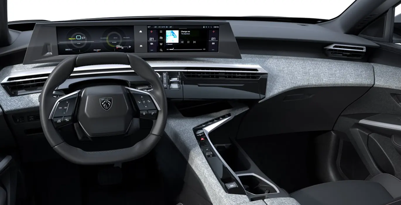 Peugeot 3008 Hybrid 1.2 100kW Allure interior delantera | Avanti Renting