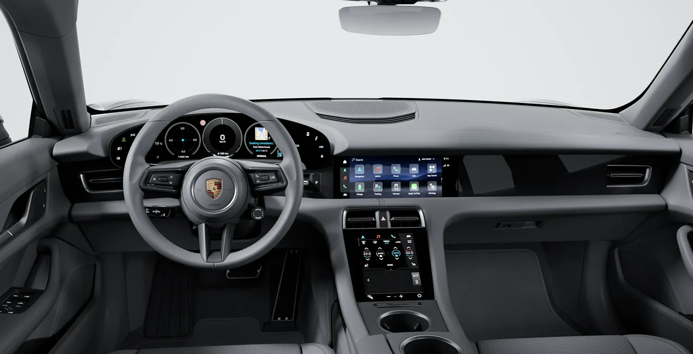 Porsche Taycan 4 3 Porsche Taycan 4 interior delantera | Avanti Renting