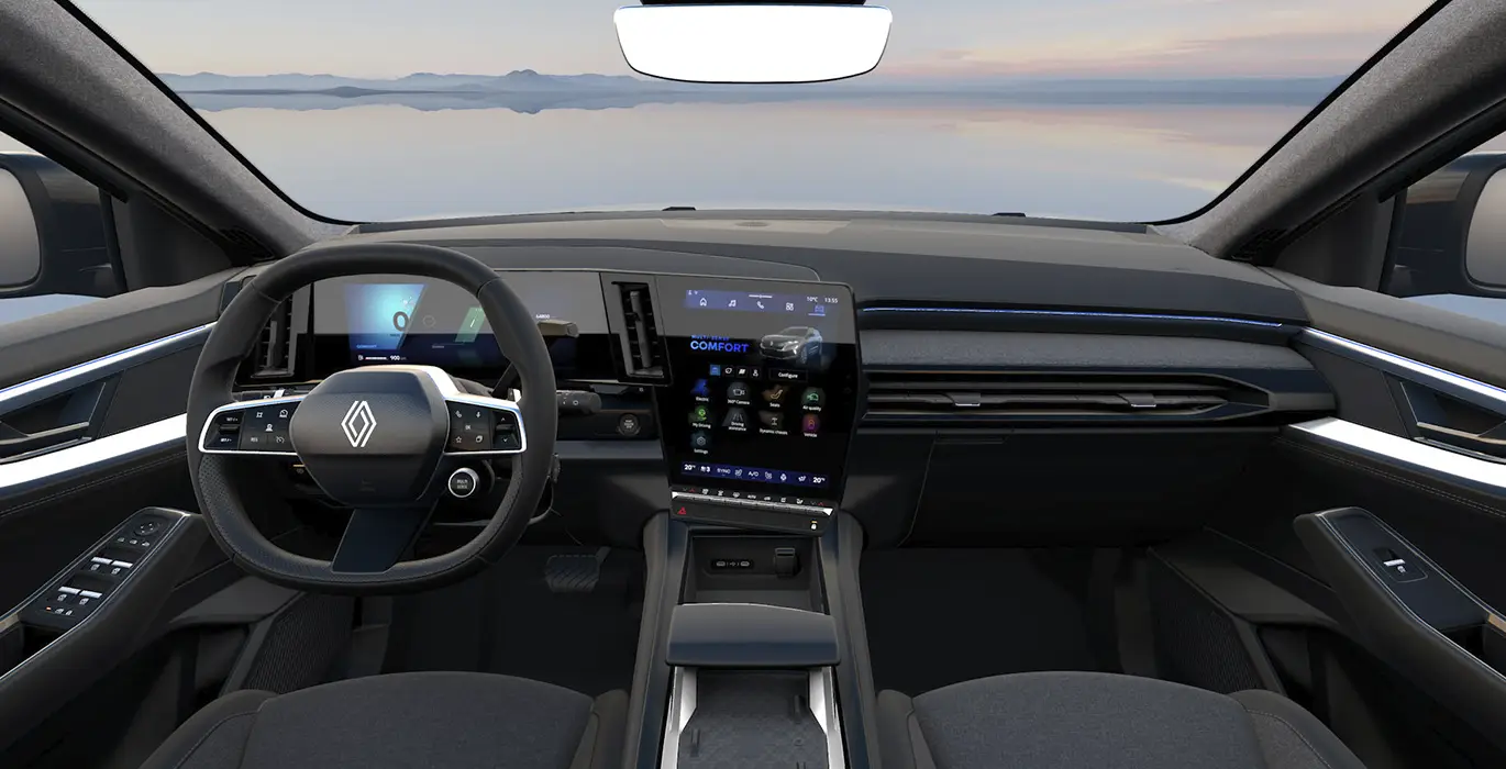 RENAULT ESPACE TECHNO E TECH FULL HYBRID 200CV interior delantera | Avanti Renting