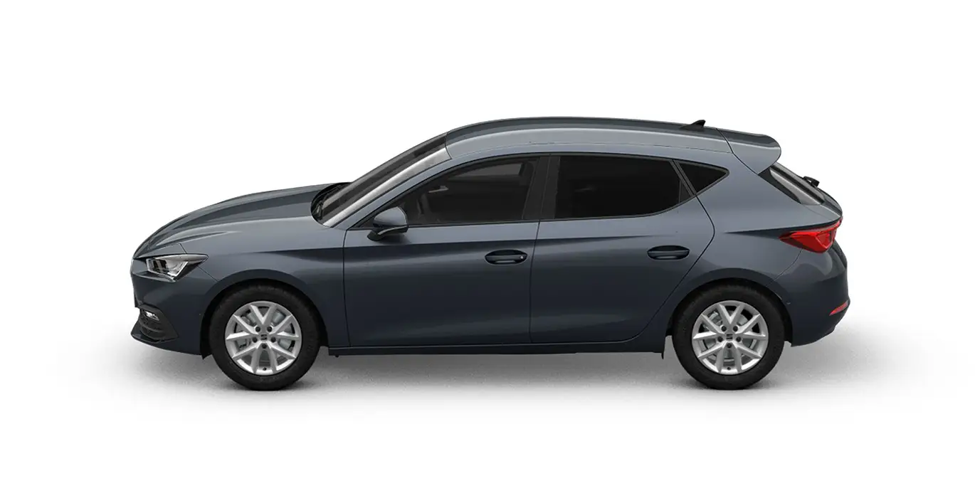 Seat Leon 1.5 eTSI 115CV DSG Style XL lateral gris oscuro | Avanti Renting