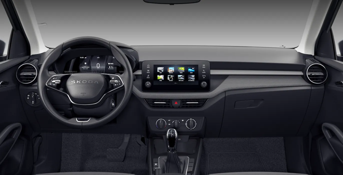 Skoda Fabia 1.0 TSI DSG Selection interior delantera | Avanti Renting