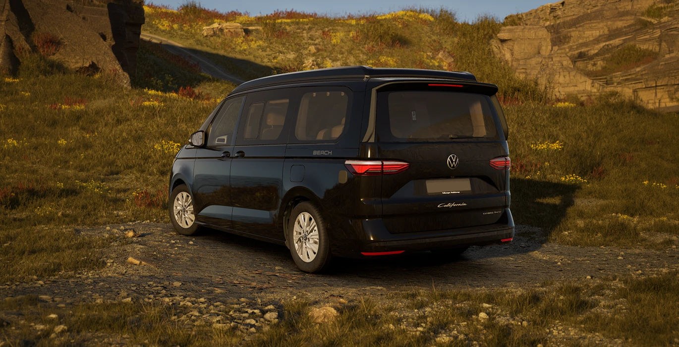 Volkswagen California Beach Tour 2.0 TDI 110kW (150CV) DSG 1 Volkswagen California Beach Tour 2.0 TDI 110kW 150CV DSG trasera | Avanti Renting