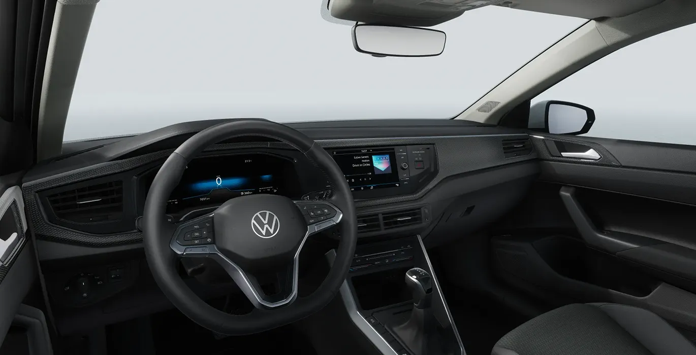 Volkswagen Polo Mas 1.0 TSI 70kW 95CV DSG interior delantera | Avanti Renting