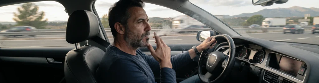 ¿Se puede fumar en el coche? Esto dice la ley