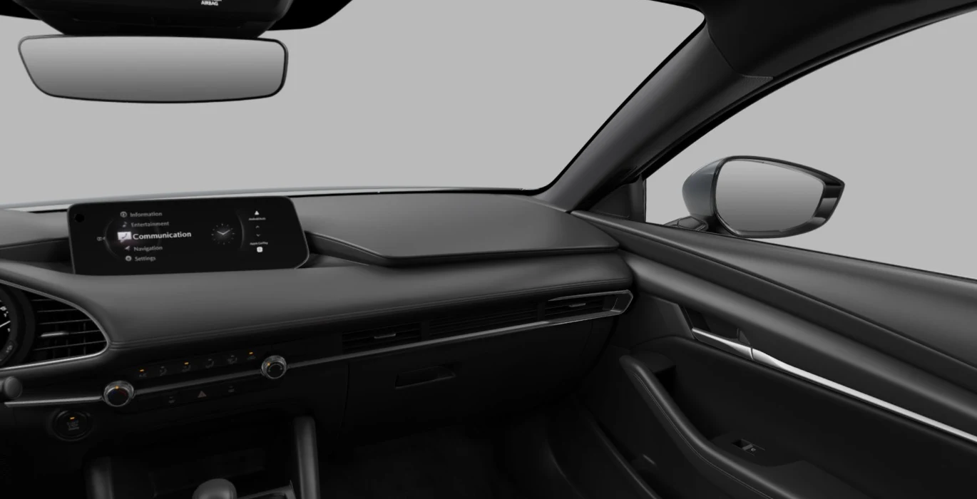 Mazda 3 e SKYACTIV 140CV Automatico Prime Line 2wd interior delantera | Avanti Renting